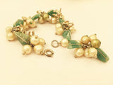 Marvella Vintage Jewelry Pearls Agate Beaded Cha Cha Bracelet