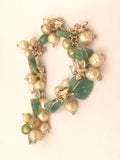 Marvella Vintage Jewelry Pearls Agate Beaded Cha Cha Bracelet