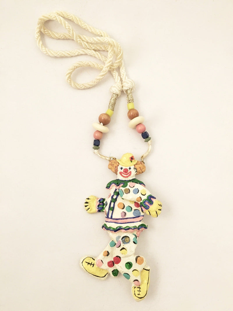 Dorian Designs Circus Clown Figural Necklace Vintage Jewelry