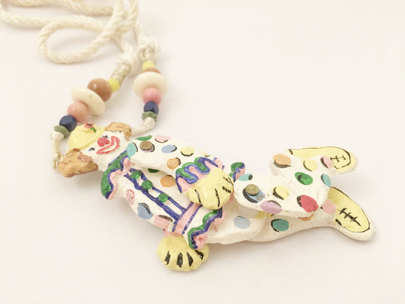 Dorian Designs Circus Clown Figural Necklace Vintage Jewelry