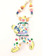 Dorian Designs Circus Clown Figural Necklace Vintage Jewelry