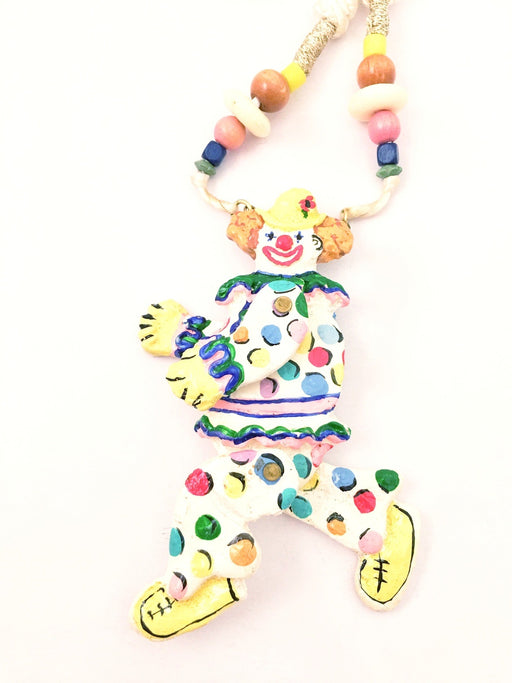Dorian Designs Circus Clown Figural Necklace Vintage Jewelry