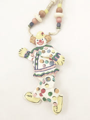 Dorian Designs Circus Clown Figural Necklace Vintage Jewelry