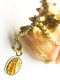 Shell Pearls Rhinestone Assemblage Necklace Costume Jewelry