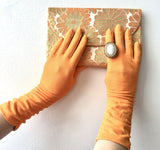 Max Meyer Orange Gloves Vintage Accessory