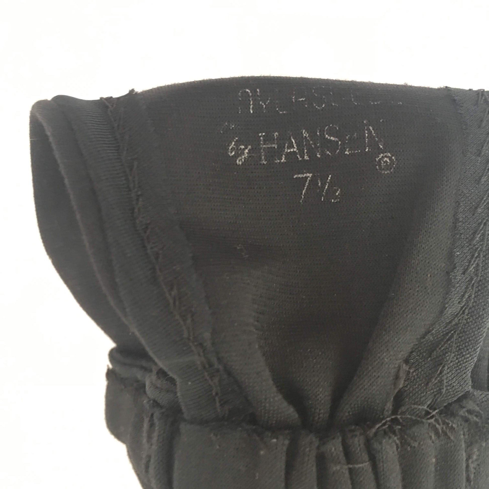 Hansen Black Thumbless Gloves Vintage Accessory
