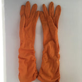 Max Meyer Orange Gloves Vintage Accessory