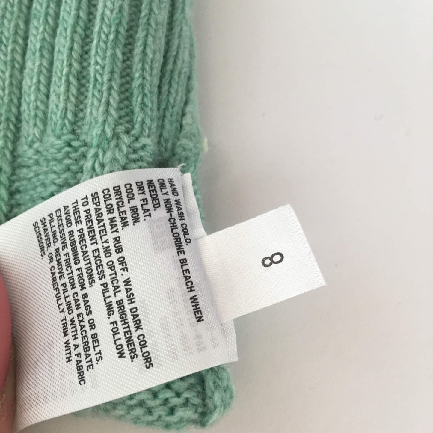 Mint Long Knit Gloves Vintage Accessory