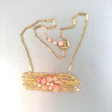 Sugar Gay Isber Swarovski Carved Coral Floral Necklace Contemporary Jewelry