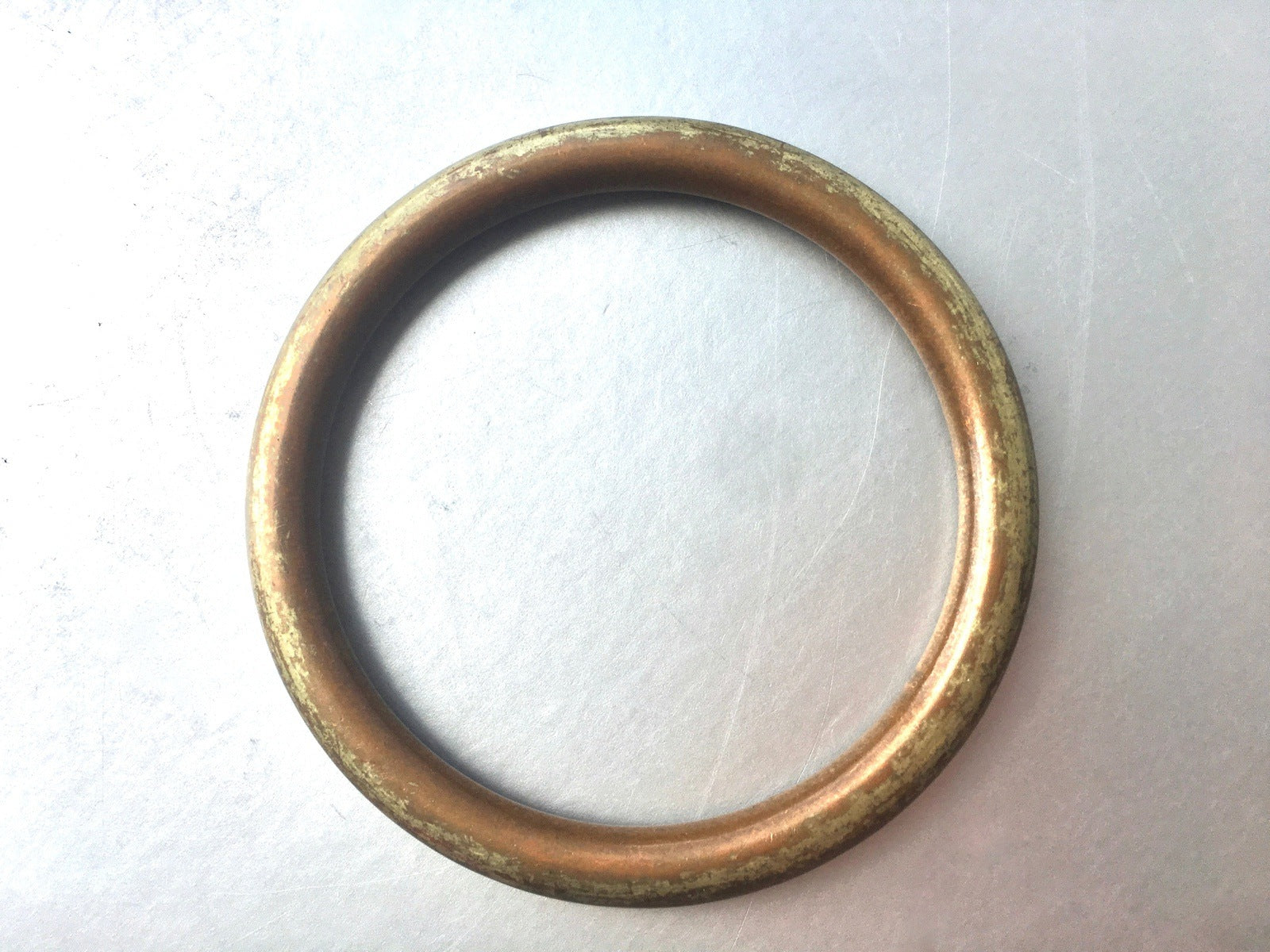 Copper Gold Metal Spacer Bangle Bracelet Vintage Jewelry