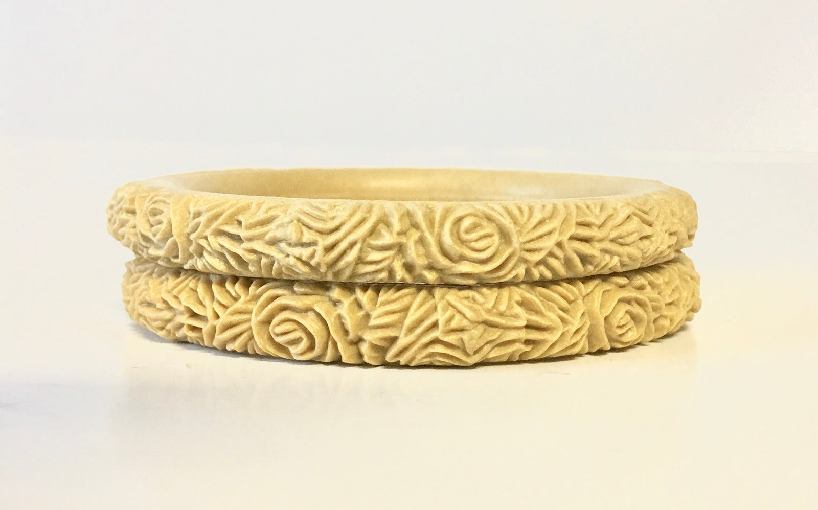 Floral Celluloid Bangle Bracelet Vintage Plastic Jewelry