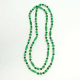 Art Deco Flapper Necklace: Translucent Green Elegance from the Roaring Twenties