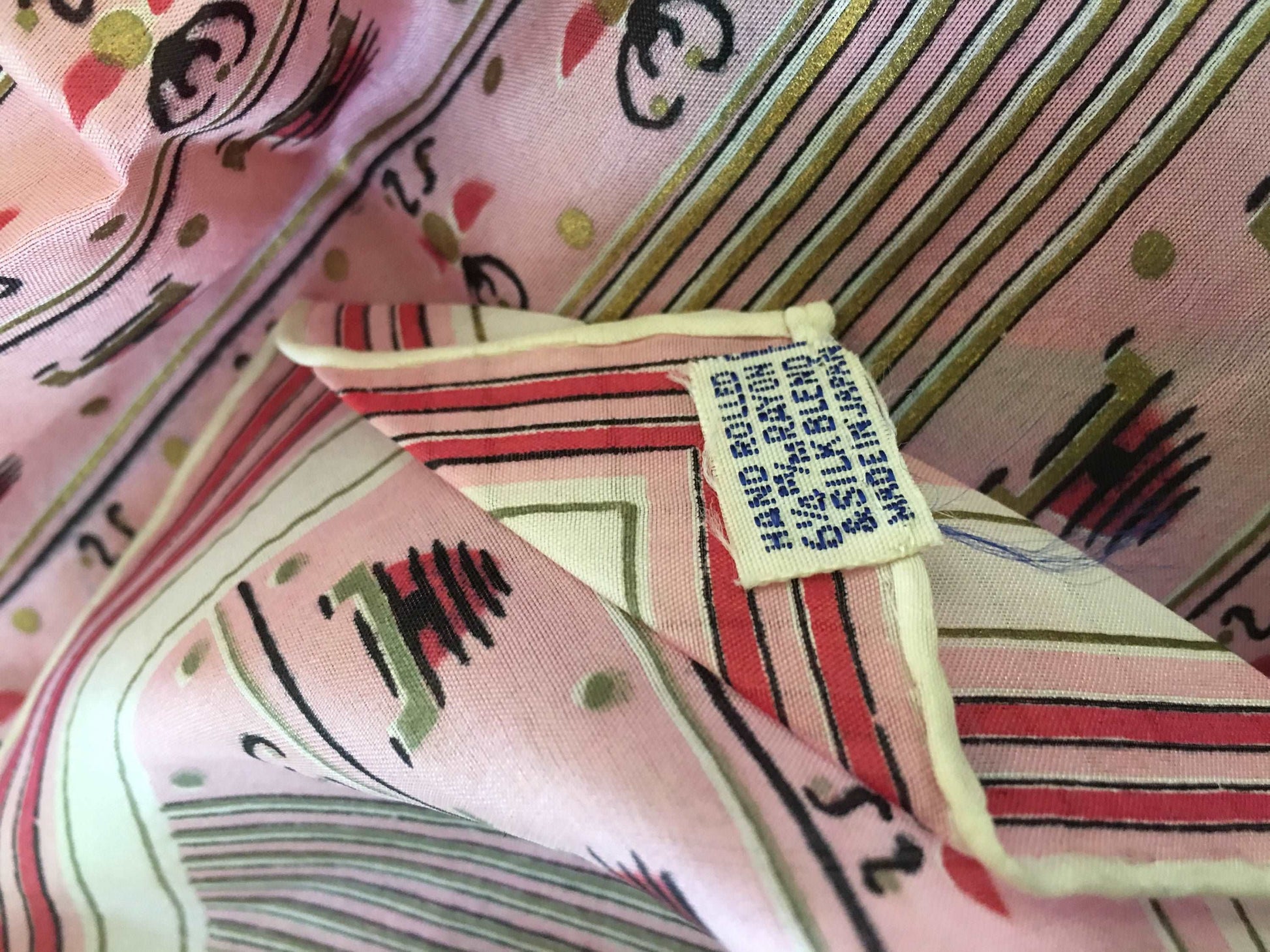 Beehive Themed Pink Silk Scarf - A Vintage Tribute to the Industrious Bee