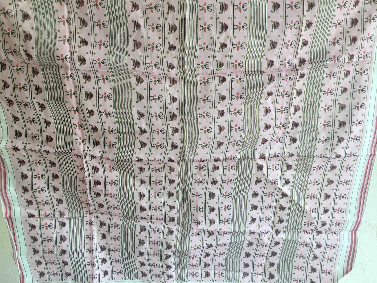 Beehive Themed Pink Silk Scarf - A Vintage Tribute to the Industrious Bee