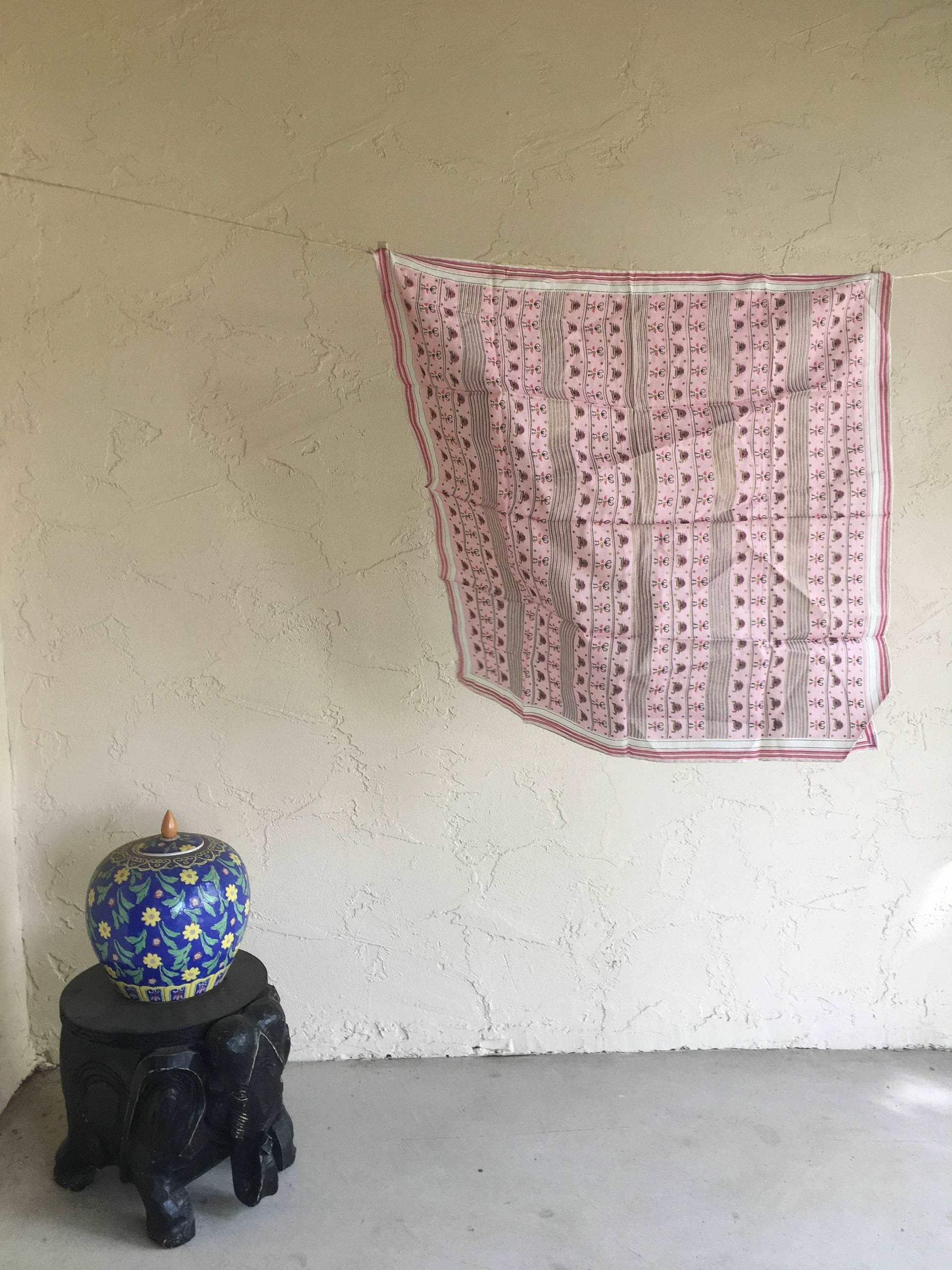 Beehive Themed Pink Silk Scarf - A Vintage Tribute to the Industrious Bee