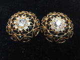 Monet Rhinestones Clip-On Earrings - Bold Vintage Jewelry Statement from the 1980s