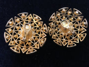 Monet Rhinestones Clip-On Earrings - Bold Vintage Jewelry Statement from the 1980s