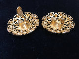 Monet Rhinestones Clip-On Earrings - Bold Vintage Jewelry Statement from the 1980s