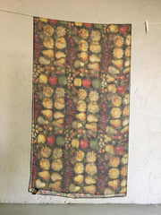 Fruits and Flowers Scarf Rain Vintage Accessories