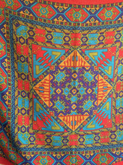 Colorful European Shawl Wrap Scarf Vintage Accessories made in Italy