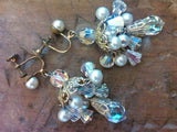 Darling Demi Parure Pearl and Crystals Vintage Jewelry Set