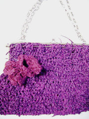 Leather Crochet Bag Handmade Accessory made in Brazil