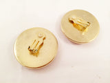 Nautical Clip on Earrings Stripes and Stars Vintage Jewelry