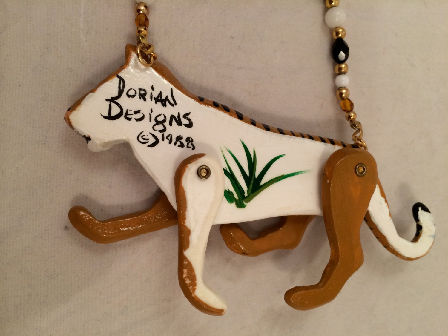 Dorian Designs Necklace Tiger Wild Cat Pendant