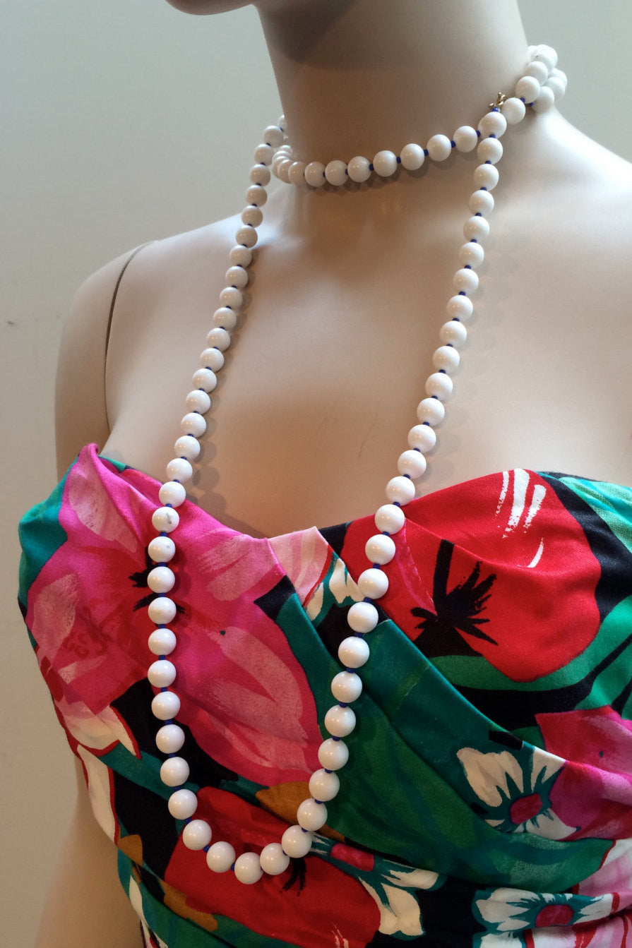 Flapper Long Necklace Vintage Plastic Jewelry