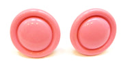 Pink Clip on Earrings Retro Vintage Jewelry