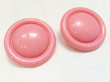 Pink Clip on Earrings Retro Vintage Jewelry