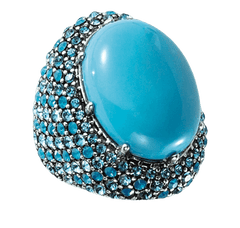 Park Lane 'Eva' Turquoise Ring - A Statement Piece with Unrivaled Charm