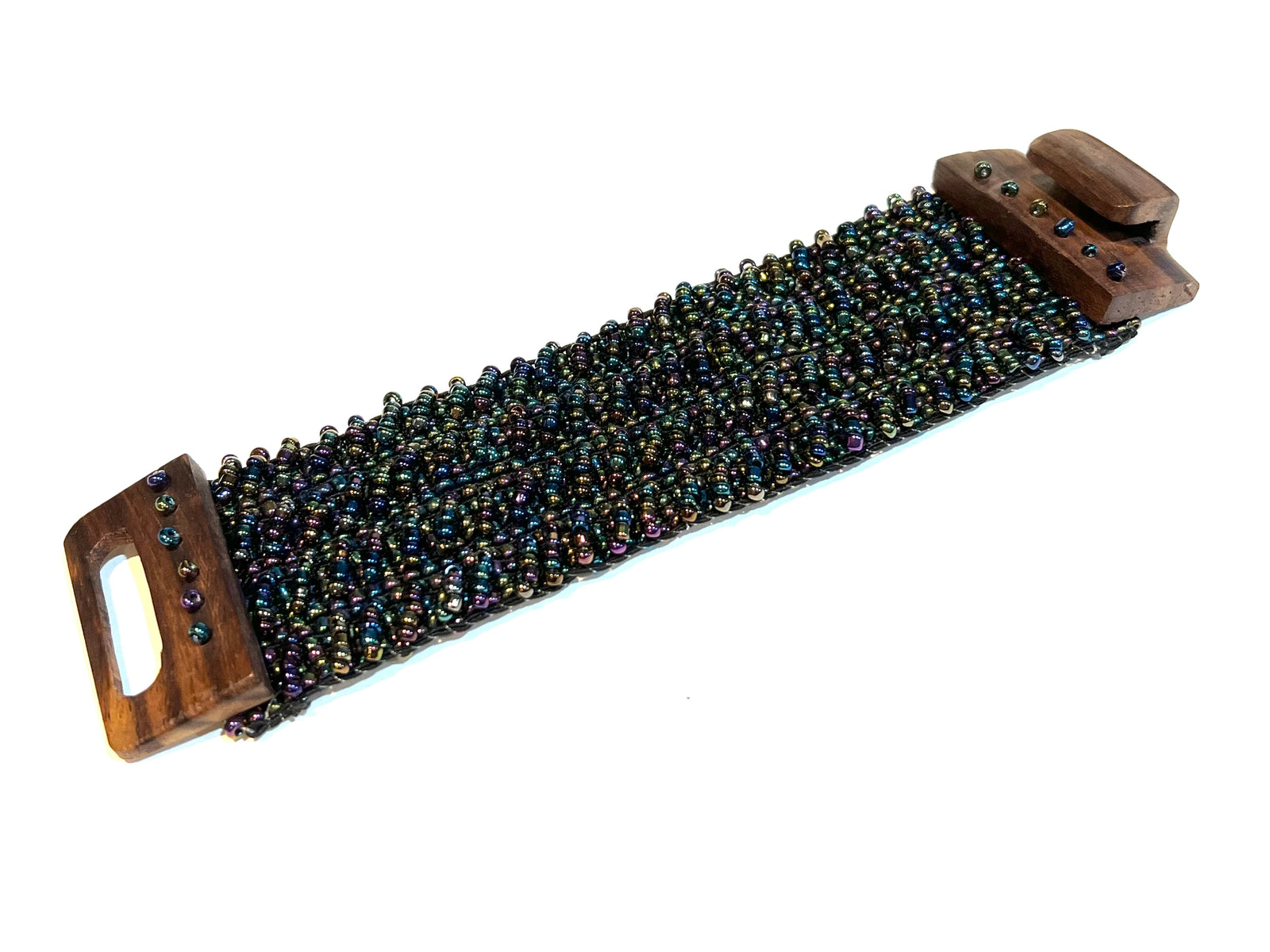 Ethnic Metallic Beaded Bracelet