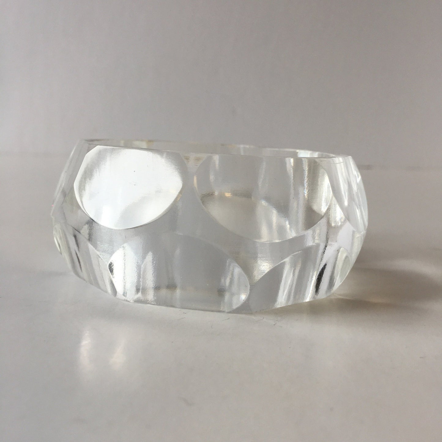 Clear Plastic Bangle Bracelet Contemporary Costume Jewelry