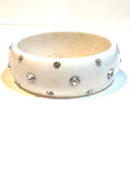 Sparkling Crystals Retro White Bangle