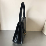 Navy Blue Handbag Carry On Purse Vintage Accessories