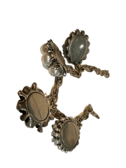 Pearls and Rhinestones Chain Link Bracelet