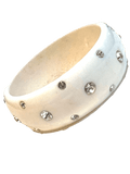 Sparkling Crystals Retro White Bangle