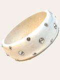 Sparkling Crystals Retro White Bangle