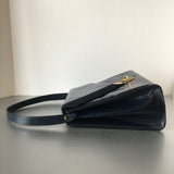 Navy Blue Handbag Carry On Purse Vintage Accessories