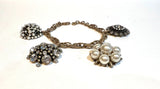 Pearls and Rhinestones Chain Link Bracelet