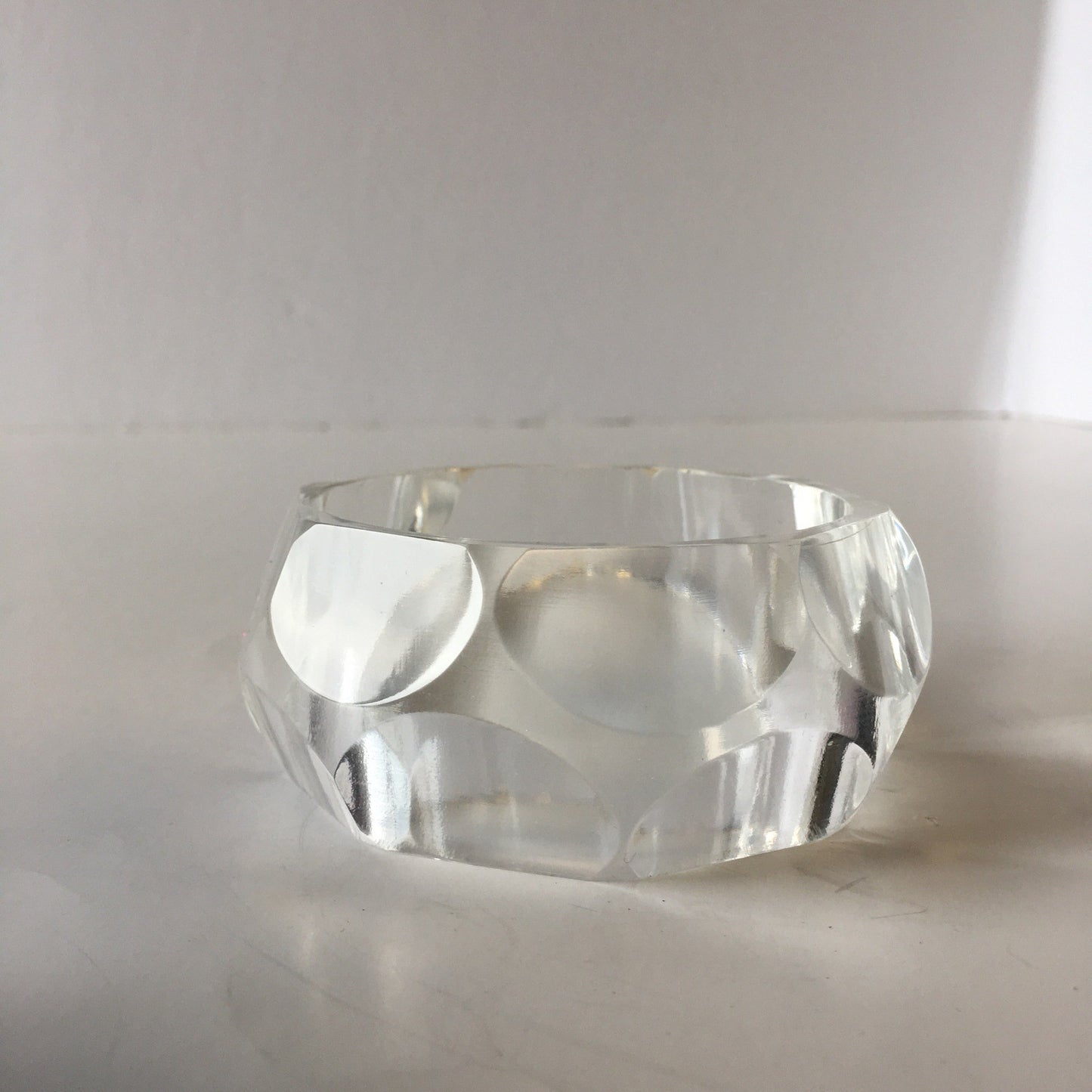 Clear Plastic Bangle Bracelet Contemporary Costume Jewelry