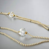 Vintage Art Deco Flapper Pearls Long Necklace: Echo of Roaring Twenties Elegance