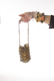 Neide Ambrosio Zipper Metal Chain Mail Bag Handcrafted in Brazil