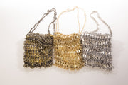Neide Ambrosio Zipper Metal Chain Mail Bag Handcrafted in Brazil