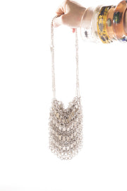 Neide Ambrosio Zipper Metal Chain Mail Bag Handcrafted in Brazil