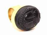 Gay Isber Scarab Ring 24Kt Gold Plate Contemporary Design Jewelry