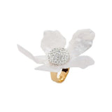 Lele Sadoughi Crystal Lily Ring Contemporary Jewelry Bijoux