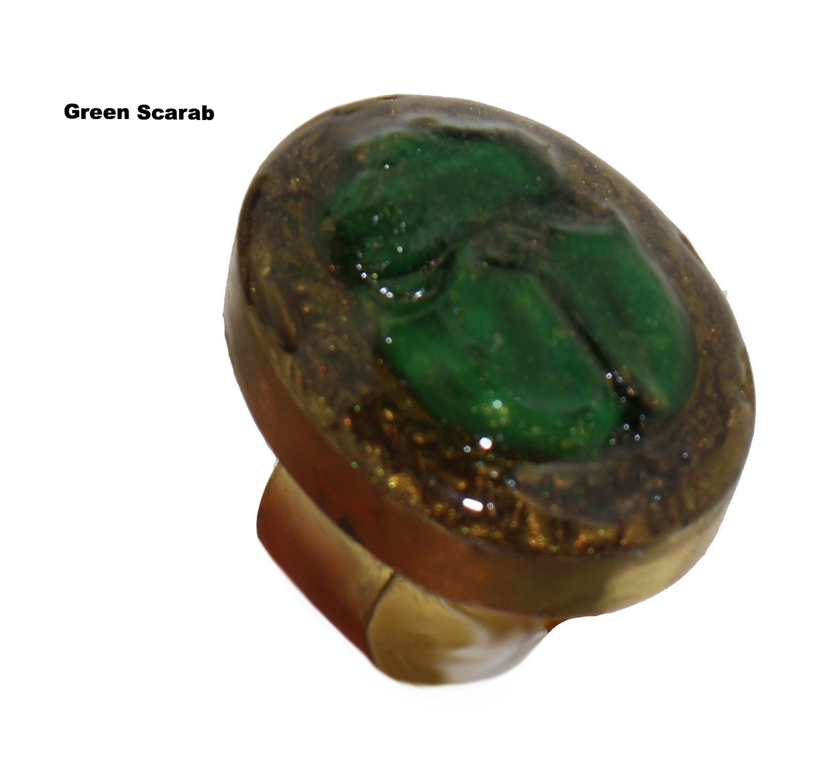Gay Isber Scarab Ring 24Kt Gold Plate Contemporary Design Jewelry