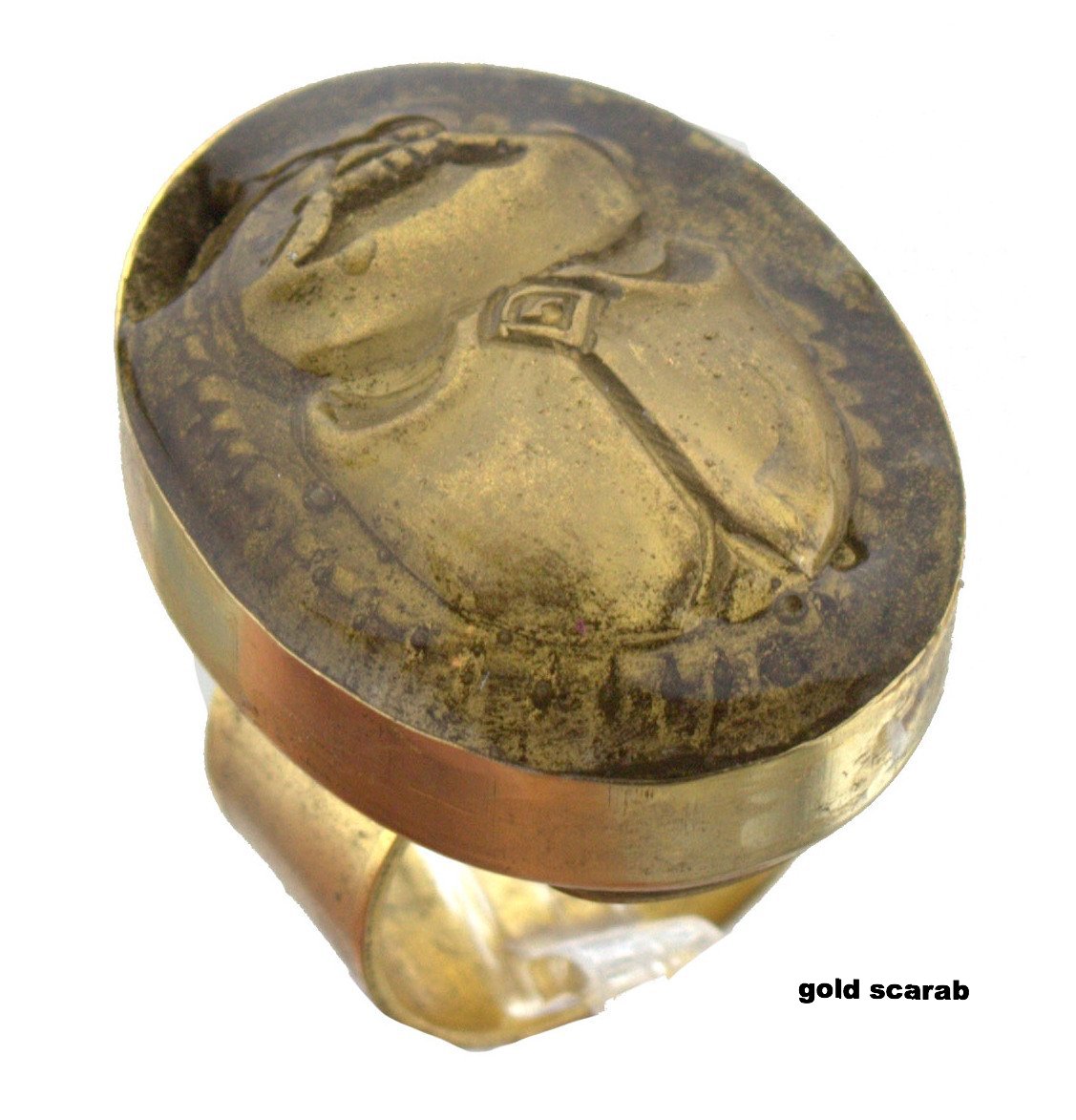 Gay Isber Scarab Ring 24Kt Gold Plate Contemporary Design Jewelry